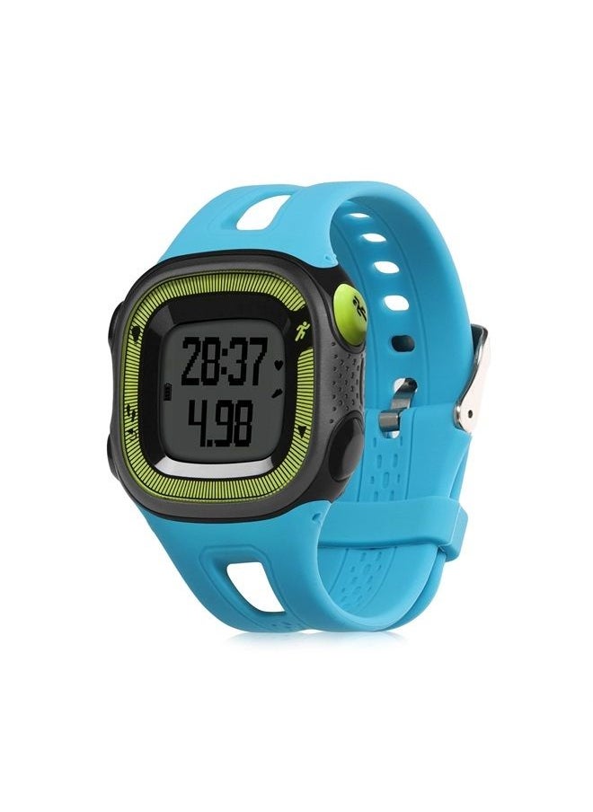 kwmobile Strap Compatible with Garmin Forerunner 10/15 (L Size model) Strap - Replacement Silicone Watch Band - Blue Matte  - Image 1