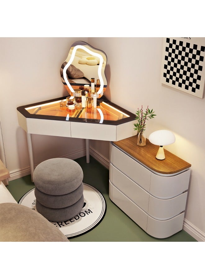 كيكي طاولة تزيين زجاجية بتصميم متكامل: أناقة حديثة للغرف النوم والتصوير الشخصي الذكي - Image 1