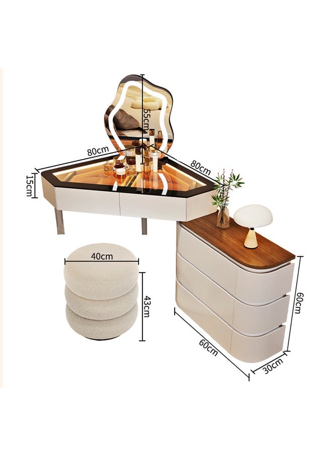 keke - Elegant and Efficient Smart Dressing Table for Contemporary Living Spaces with LED Mirror - Image 1