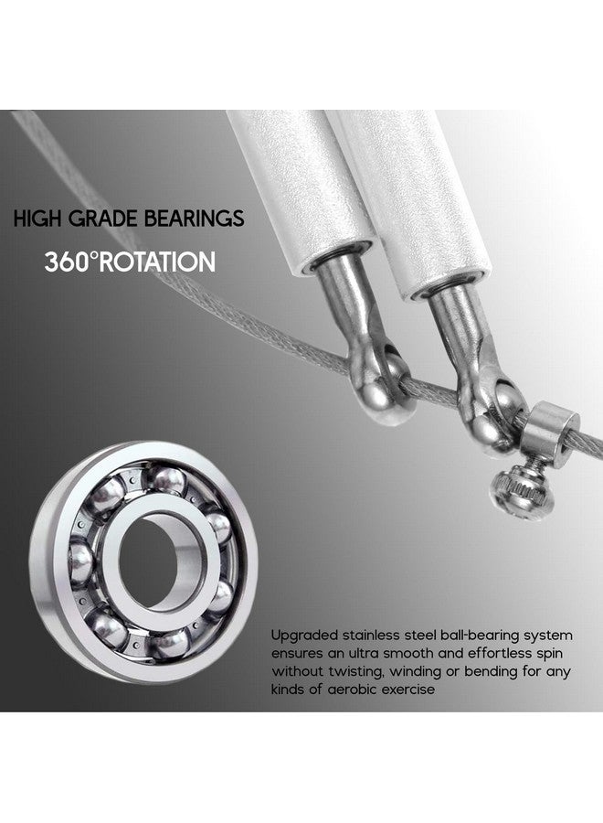 Konex Adjustable Steel Wire with Durable PVC Material Skipping Rope for Men & Women | Jumping Rope for Fitness, Home & Gym Workouts (Silver) - Image 4