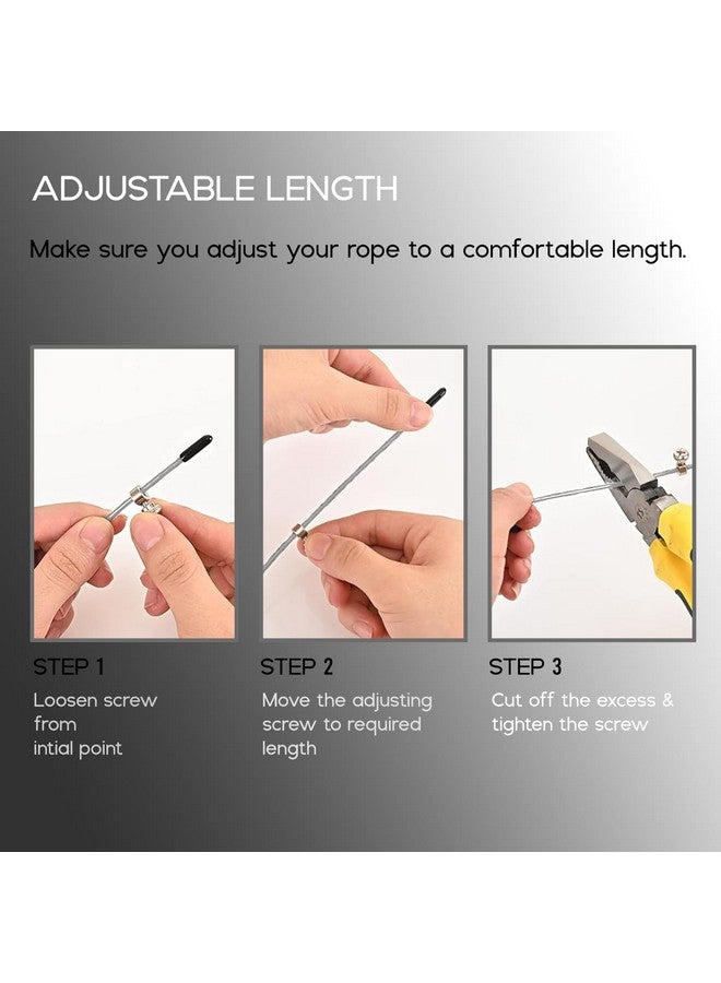 Konex Adjustable Steel Wire with Durable PVC Material Skipping Rope for Men & Women | Jumping Rope for Fitness, Home & Gym Workouts (Silver) - Image 5