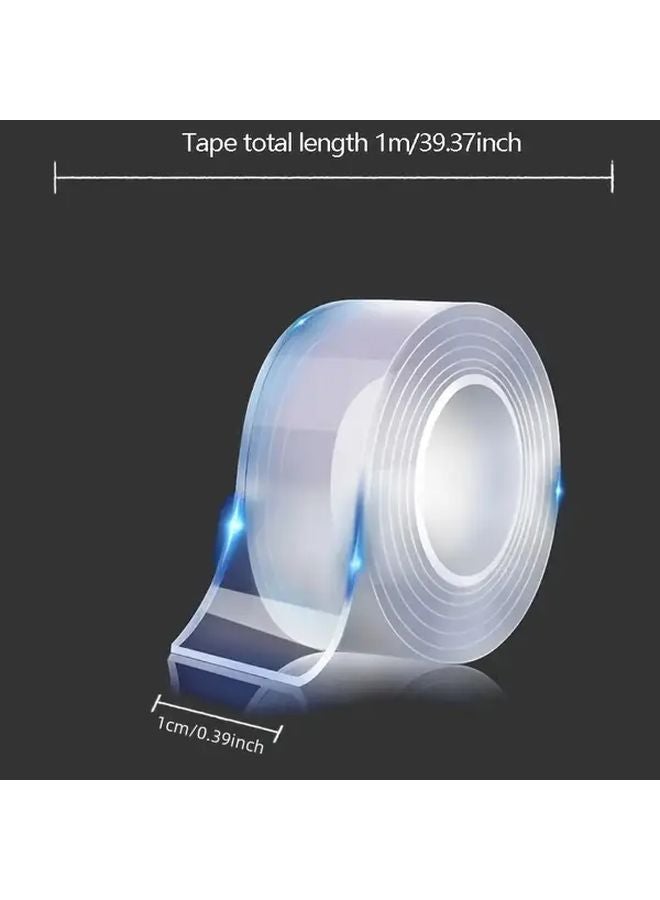 3 Rolls Strong Washable Waterproof Double Sided Tape Removable No Residue Transparent - Image 4