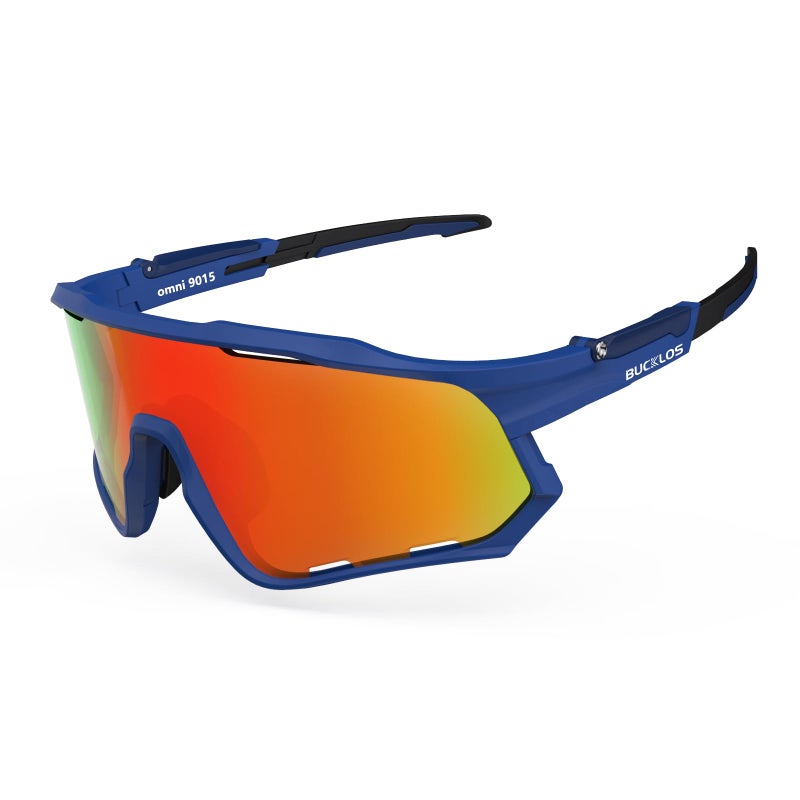 BUCKLOS Polarized Cycling Running Sunglasses for Men Women UV400 Protection,TR90 Sun Glasses for Bike Baseball Sports Safety - Image 1