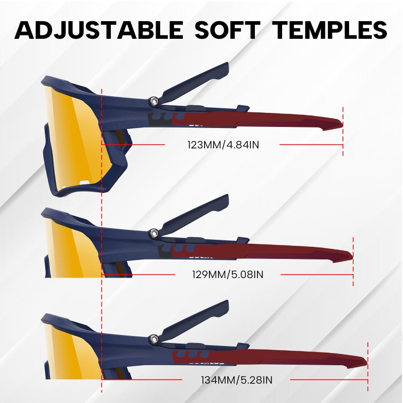BUCKLOS Polarized Cycling Running Sunglasses for Men Women UV400 Protection,TR90 Sun Glasses for Bike Baseball Sports Safety - Image 5