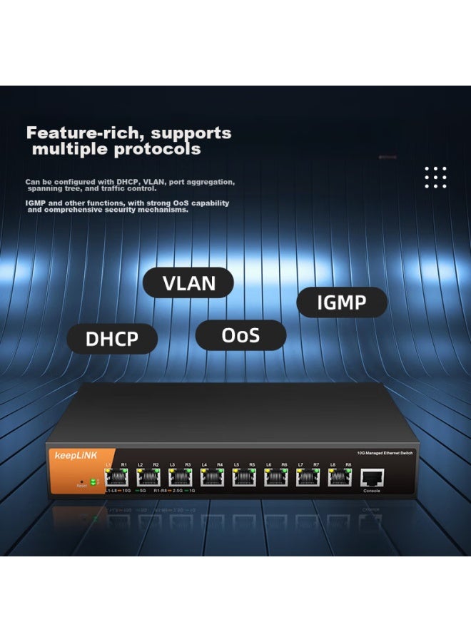 Keeplink 8xtm/ac Three-layer Managed 10 Gigabit Switch With 8 10 Gigabit Ethernet Ports - Image 5