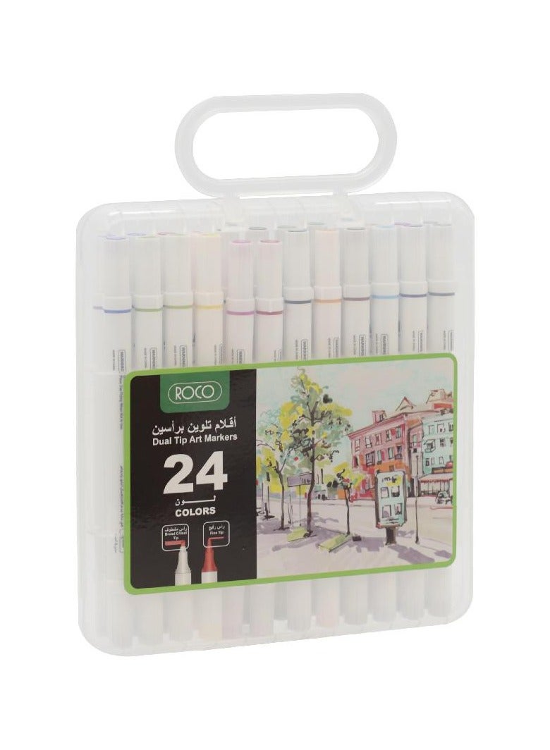 ROCO Draw Marker (24 Colors) Graphic Art Marker 