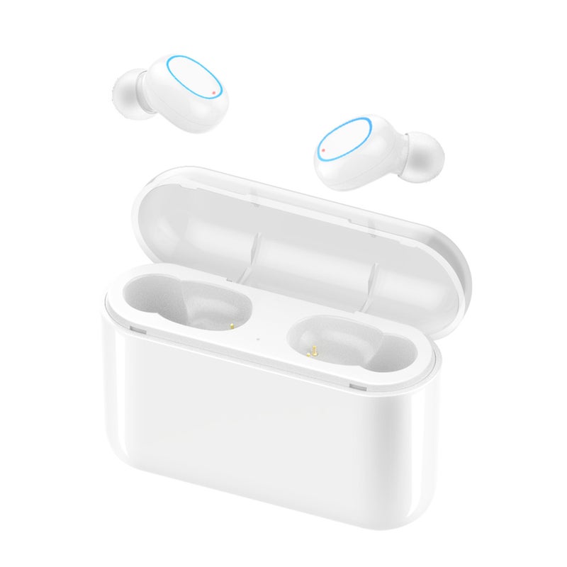 سماعة أذن A2 TWS لاسلكية تعمل بالبلوتوث 5.0 مع علبة شحن سعة 2600 مللي أمبير في الساعة أبيض - Image 4