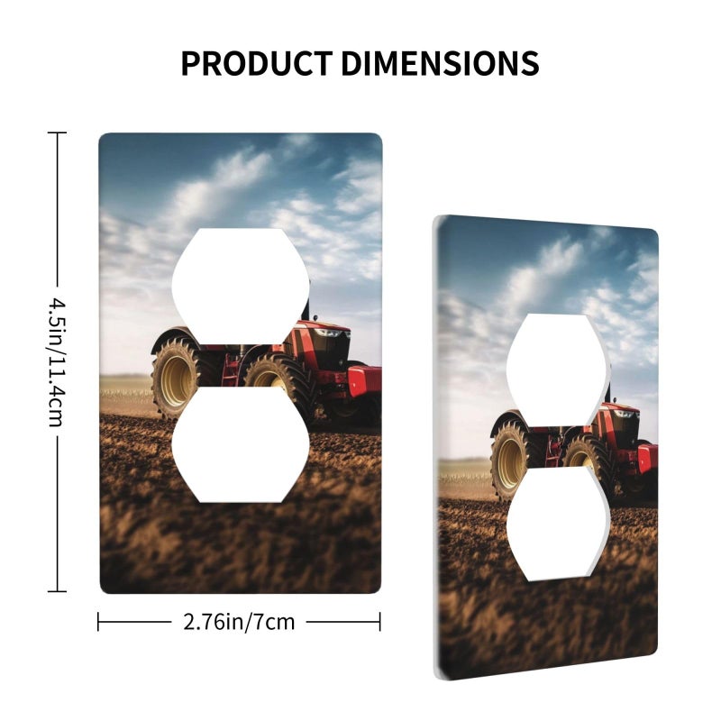 Standard Size Tractor Farm Wall Plate Cover Single Toggle 1 Gang Light Switch - Image 3