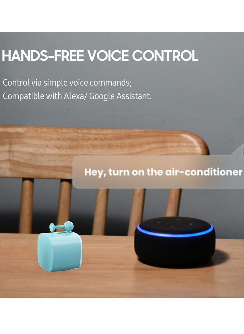 Generic - Mini BT Fingerbot Home Automation Controller APP Control Voice Control Schedule Timer Fingerbot Home Appliances Switch Pusher Smart Controller (BT Gateway Required) Blue - Image 1