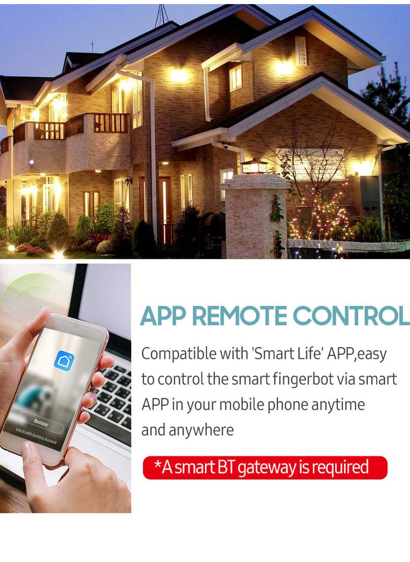 Generic - Mini BT Fingerbot Home Automation Controller APP Control Voice Control Schedule Timer Fingerbot Home Appliances Switch Pusher Smart Controller (BT Gateway Required) Blue - Image 1
