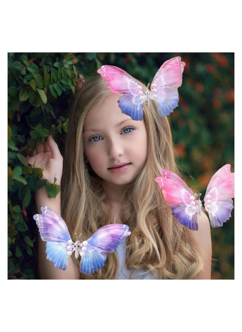 Excefore - 6PCS Large Butterfly Hair Claw Clips for Girls Women, Big Non-Slip Strong Metal Butterfly Hair Clips Sparkly Hair Jaw Clips Hair Claws Big Butterfly Clips Headwear Gifts - Image 1