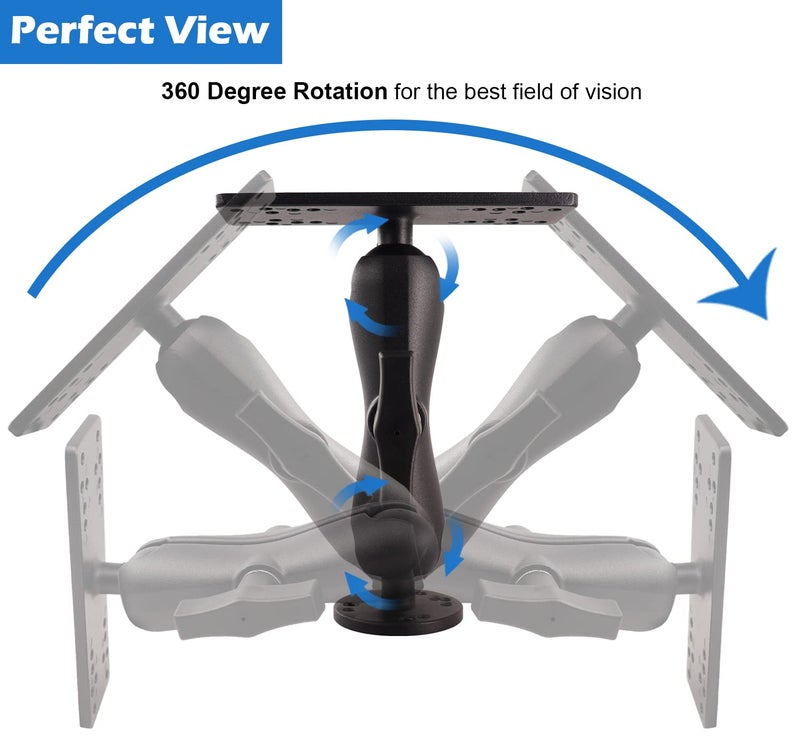 WINDFRD Aluminum Fish Finder Mount with 1.5" / C Size Ball, Medium Arm Marine Electronic/Depth Finder Mount for Boat/Kayak/Fishing, Kayak Accessories, Compatible with Garmin, Lowrance, Humminbird - Image 5