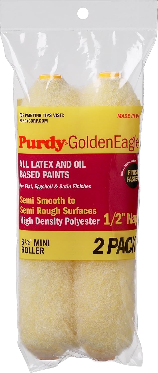 Purdy 612 x 12 Nap Purdy 140605063 Golden Eagle MiniRoller Cover High Density Polyester 2Pack - Image 1