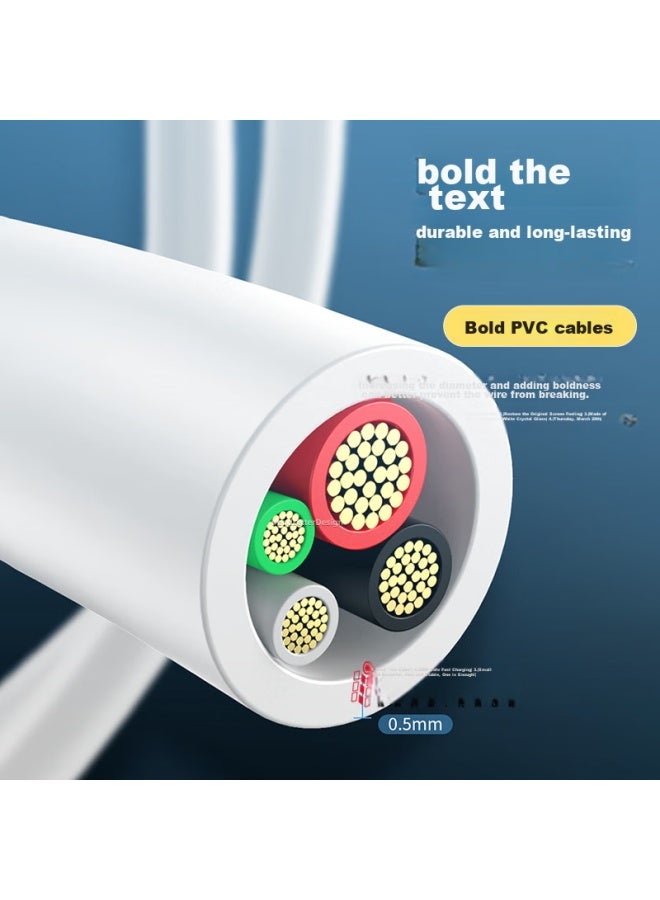 trendsetter متوافق مع كاميرا شاومي 2 نسخة يونتاي القياسية 2k، كاميرا مراقبة خارجية جديدة، كابل تمديد طاقة بطول 5 أمتار نوع-سي كابل شحن بيانات مطول - Image 4