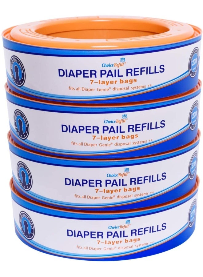 ChoiceRefill Compatible With Diaper Genie Pails 4-Pack 1080 Count - Image 1