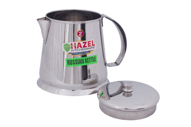 Hazel غلاية شاي من الفولاذ المقاوم للصدأ من هازل مع مقبض (900 مل)، فضي - Image 2