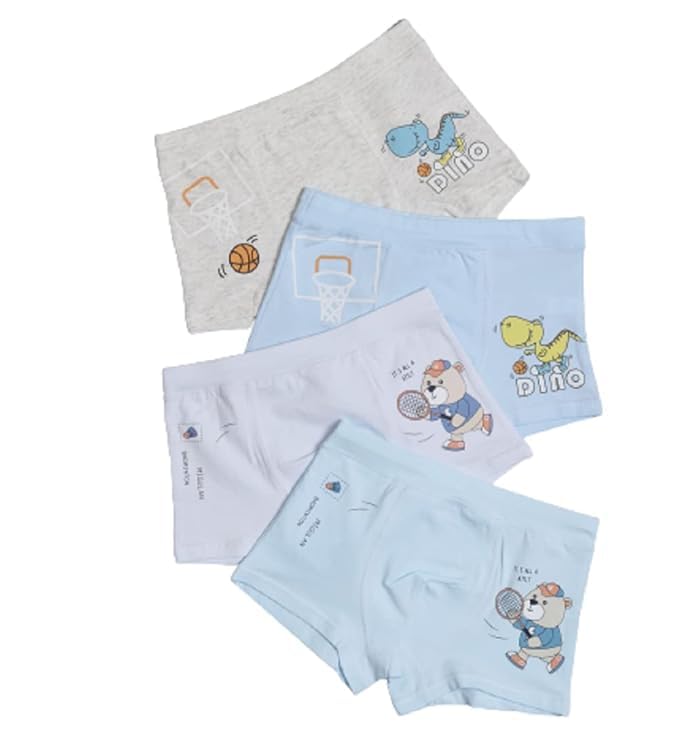 ASJAR Soft Cotton Panty Panties Underwear Innerwear for Baby Kids Girls - Super Cute Animal Prints, Boys Boxer Briefs Cotton Underwear (Pack of 4) - Image 3
