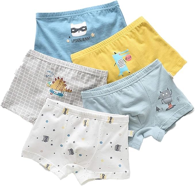 ASJAR Soft Cotton Panty Panties Underwear Innerwear for Baby Kids Girls - Super Cute Animal Prints, Boys Boxer Briefs Cotton Underwear (Pack of 4) - Image 5