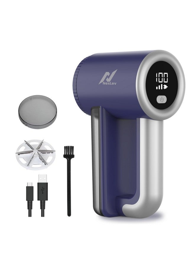 nexlev NexLev Lint Remover | for Woolen Sweaters Shirts Socks Jackets Suede Leggings Curtains & Carpets | Pill, Rue & Burr Remover | 120 Min Use |TypeC | Lint Brush for Coat| SS Blade | Safety Lock | LR-02 - Image 1