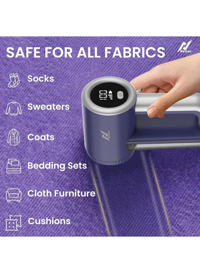 nexlev NexLev Lint Remover | for Woolen Sweaters Shirts Socks Jackets Suede Leggings Curtains & Carpets | Pill, Rue & Burr Remover | 120 Min Use |TypeC | Lint Brush for Coat| SS Blade | Safety Lock | LR-02 - Image 2