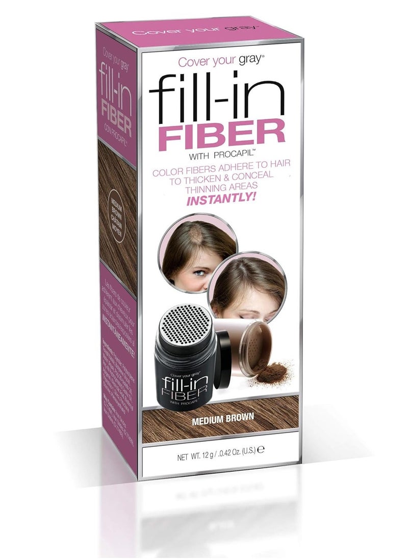 Cover Your Gray Cover Your Gray Pro Fill-In Fibers with Procapil - Medium Brown  - Image 1