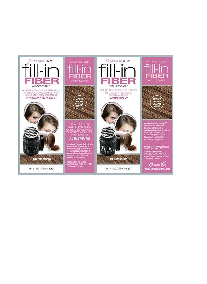 Cover Your Gray Cover Your Gray Pro Fill-In Fibers with Procapil - Medium Brown  - Image 3