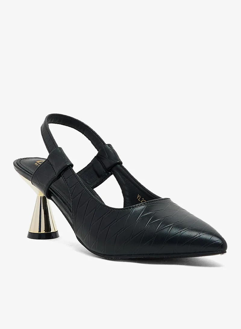 ELLA Criss Cross Print Pointed Pump