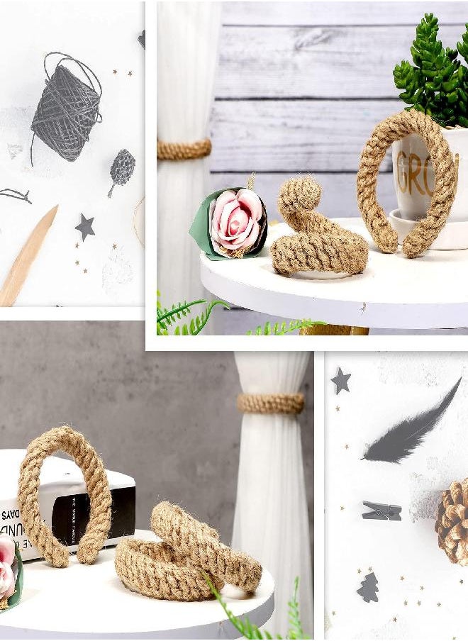 Dilunave - Curtain Tiebacks Rustic Curtain Holdbacks Braided Curtain Ties Handmade Curtain Tiebacks for Home Office Light Weight Drapes Decoration Supplies (4 Pieces) - Image 1