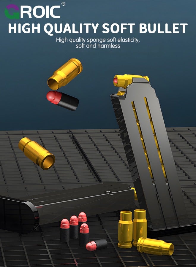GROIC Soft Bullet Gun Toys 1911 Colt Foam Blasters Toy Pistol RoboCop Pattern, 30-PCs EVA Safety Foam Soft Bullet Darts, Shell Ejecting Shooting Games Educational Model Toys Gifts Guns Pistol - Image 4