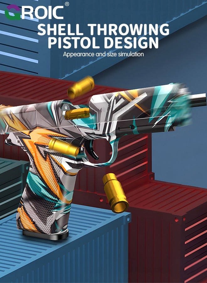 GROIC Soft Bullet Gun Toys 1911 Colt Foam Blasters Toy Pistol RoboCop Pattern, 30-PCs EVA Safety Foam Soft Bullet Darts, Shell Ejecting Shooting Games Educational Model Toys Gifts Guns Pistol - Image 3