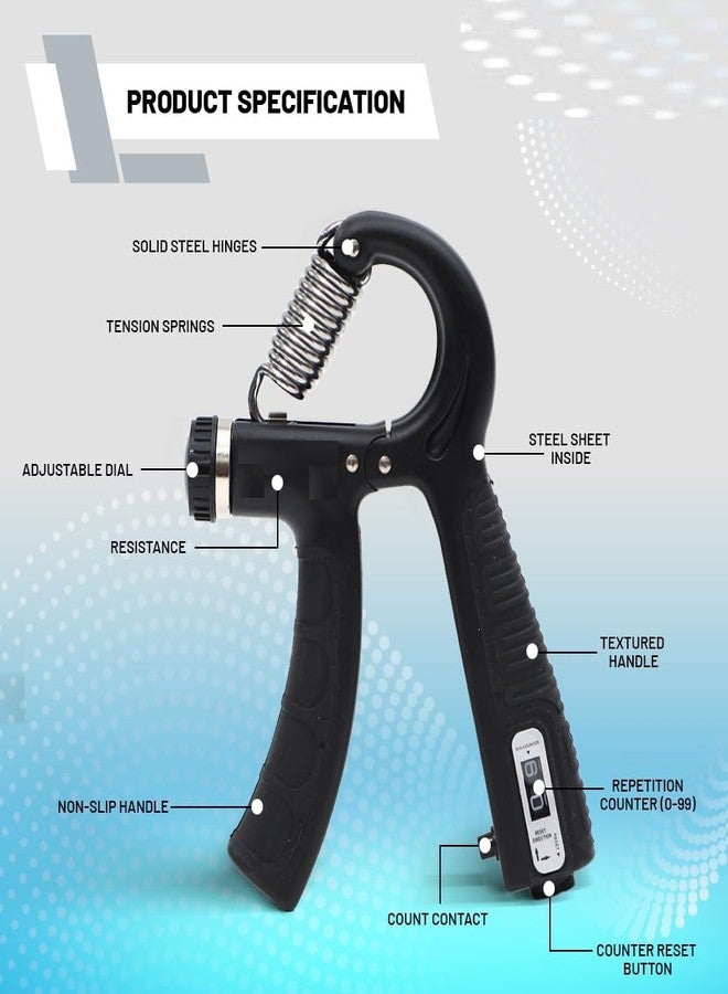 BlissCart Adjustable Counting Grip Exerciser Weight Adjustable Hight Quality Hand Gripper for Men & Women |Hand Grip|Finger Exerciser|Power Gripper|Hand Exerciser Equipment|Hand Strengtheners. - Image 5