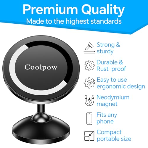 Coolpow Gym Magnetic Phone Holder Mount for MagSafe【All Metal】Dual Magnetic Phone Holder for Gym Accessories Attach to Metal Surface, Gym Phone Holder Magnet for iPhone 16 15 14 13 Pro Max Gift for Men Women - Image 5