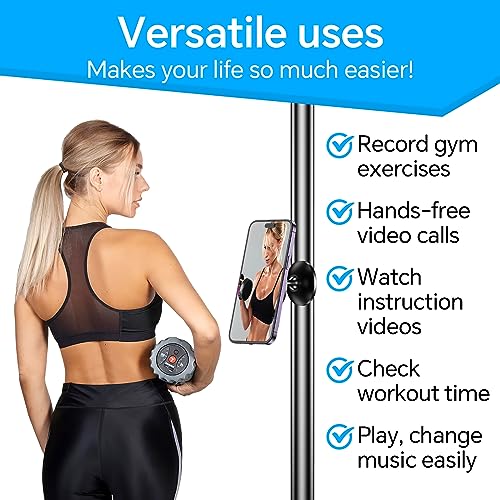 Coolpow Gym Magnetic Phone Holder Mount for MagSafe【All Metal】Dual Magnetic Phone Holder for Gym Accessories Attach to Metal Surface, Gym Phone Holder Magnet for iPhone 16 15 14 13 Pro Max Gift for Men Women - Image 4