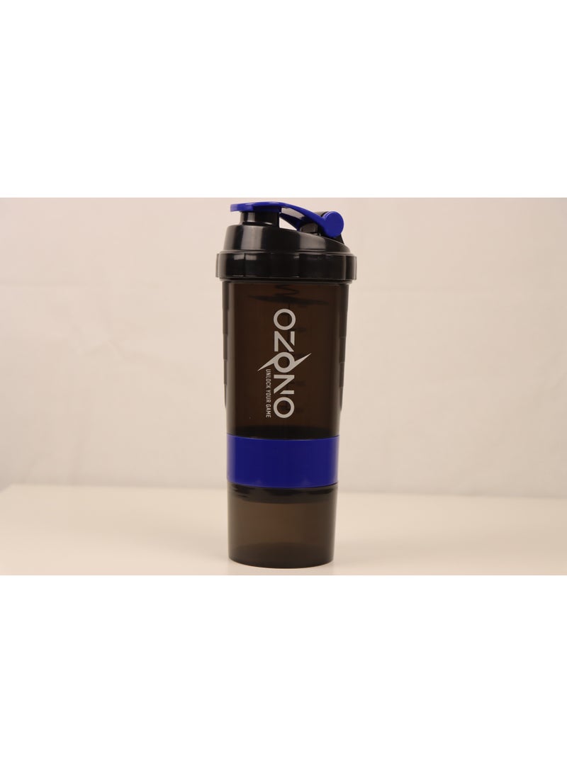 Ozono 3-layer, Protein shaker bottle, 500ML, Blue - Image 1