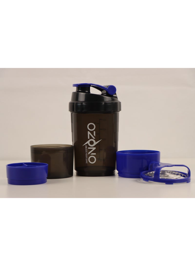 Ozono 3-layer, Protein shaker bottle, 500ML, Blue - Image 5
