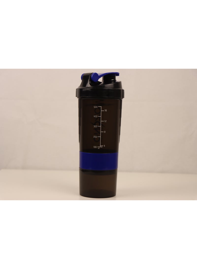 Ozono 3-layer, Protein shaker bottle, 500ML, Blue - Image 2