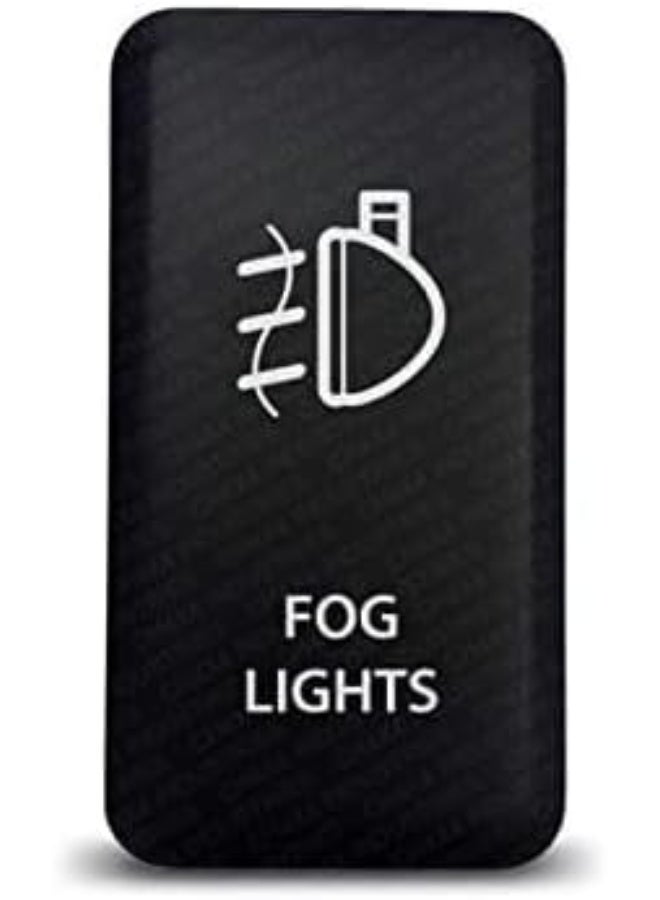 LED Fog Light Symbol Push Button Switch with Connector Wire White Backlit On/Off Kit, Compatible with FJ Cruiser - Image 2