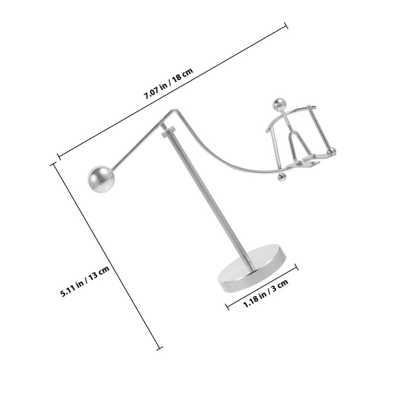 2pcs Art Balance Toy Pendulum Ornament Desktop Metal Craft Decor - Image 2