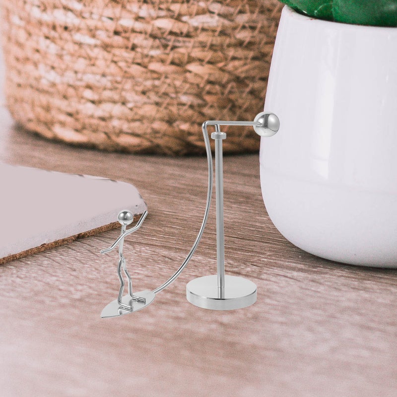 2pcs Art Balance Toy Pendulum Ornament Desktop Metal Craft Decor - Image 3