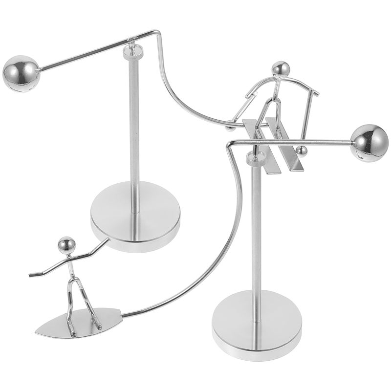 2pcs Art Balance Toy Pendulum Ornament Desktop Metal Craft Decor - Image 4