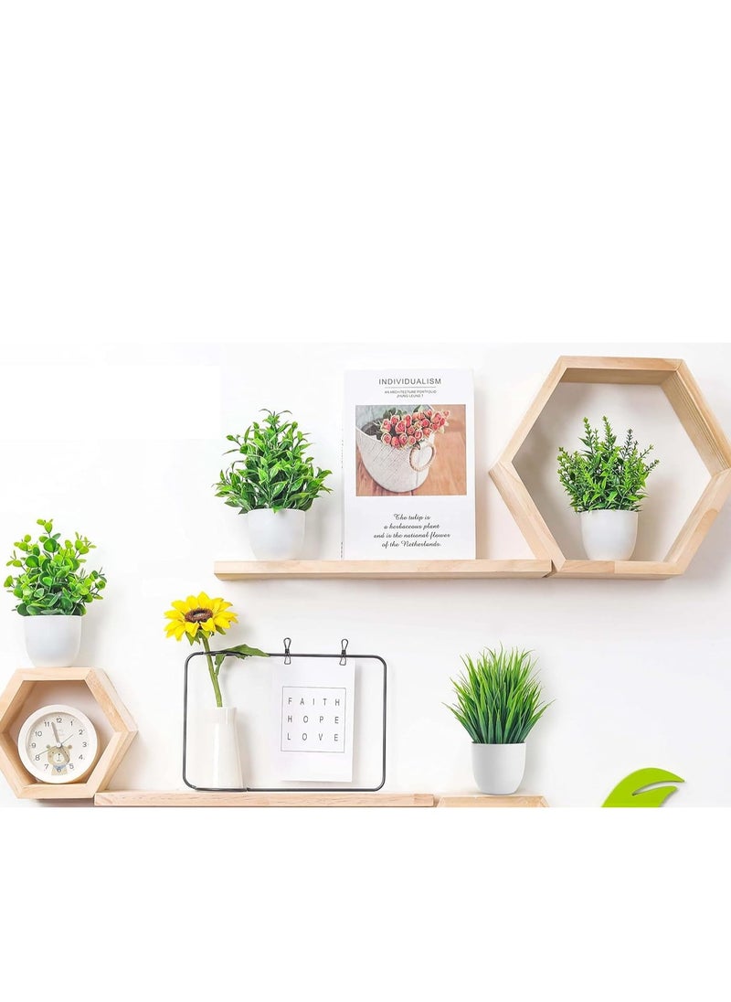 Generic 4 Packs Fake Plants Small Artificial Faux Plants Indoor for Home Office Farmhouse Bathroom Decor  - Image 4