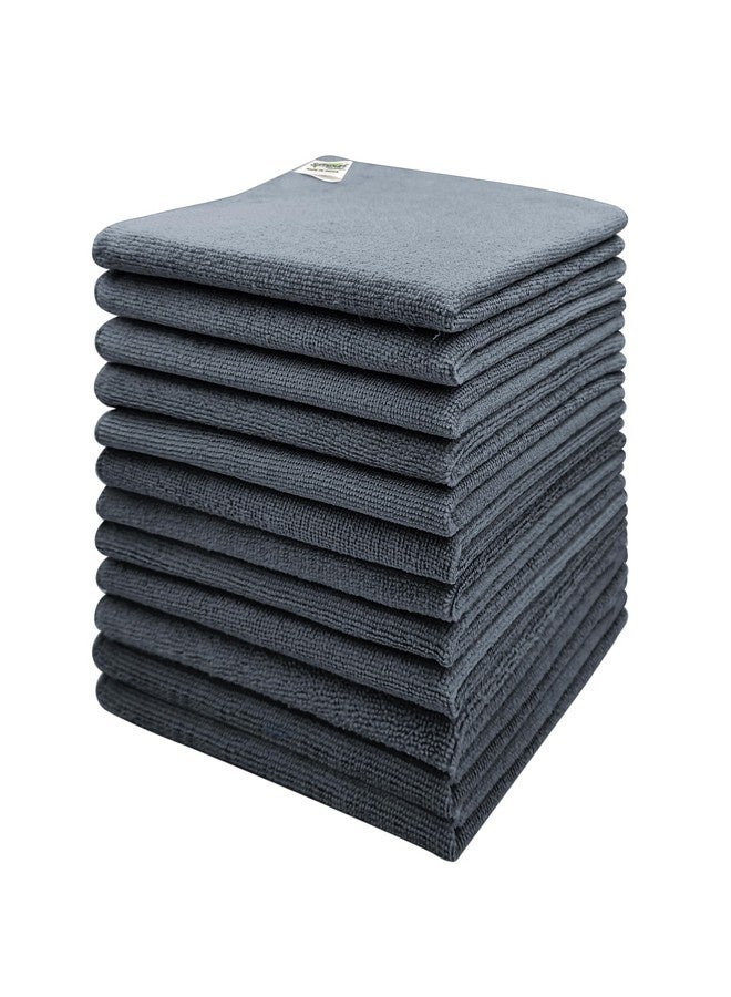 SOFTSPUN مناديل تنظيف ميكروفايبر SOFTSPUN، 12 قطعة 40x40 سم 220 جرام/متر مربع رمادي! عالية الامتصاص، خالية من الوبر والخدوش، مناديل متعددة الاستخدامات للمطبخ، السيارة، النوافذ، الفولاذ المقاوم للصدأ، أدوات المائدة.… - Image 2