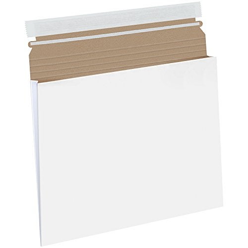 BOX USA BRM2G Gusseted Flat Mailers, 12 1/2" x 9 1/2" x 1", White (Pack of 100) - Image 2