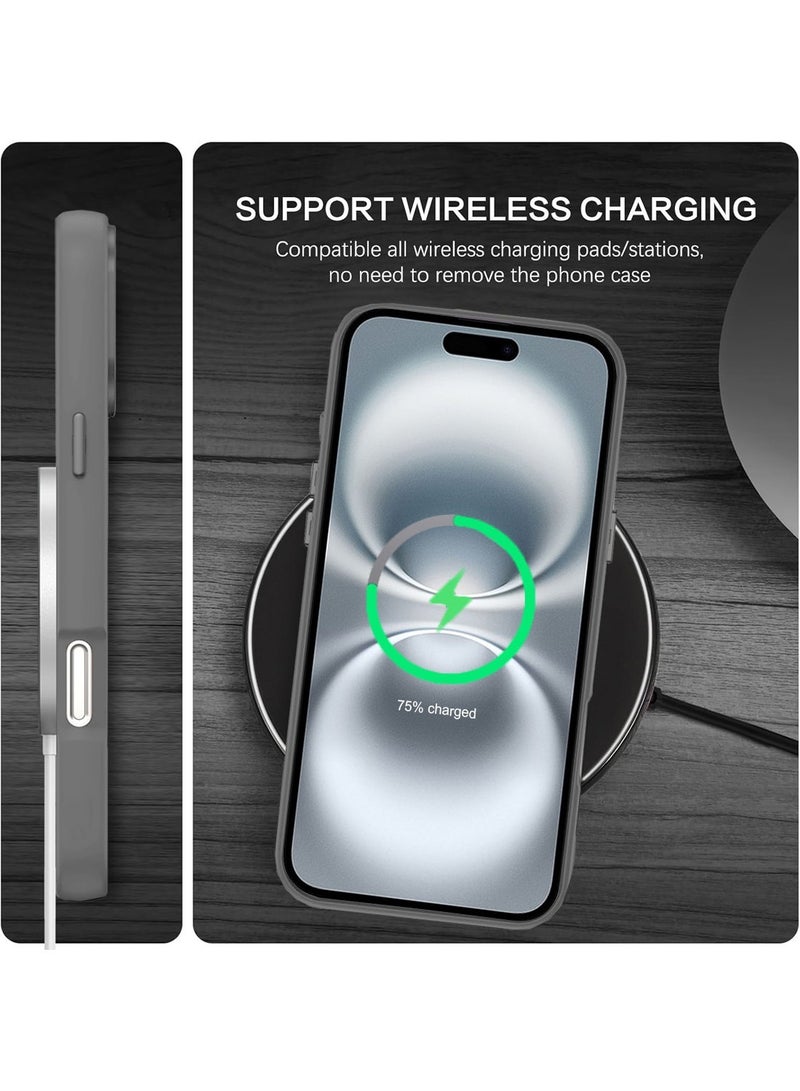 Techie Floral Luxury Sparkling Diamond Rhinestone Back Cover Case for Apple iPhone 16 Plus - Grey - Image 4