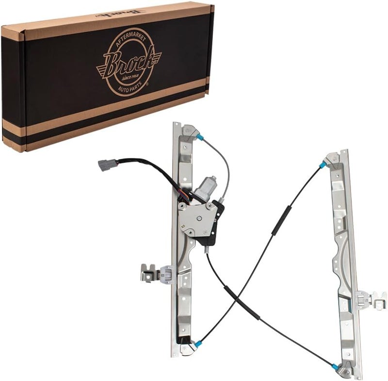 Brock Replacement Driver's Front Power Window Lift Regulator with Motor Assembly for 04-15 Armada QX56 Titan Pickup Truck - Image 1