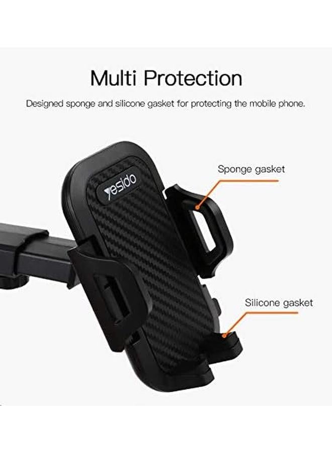 Yesido Universal Car Mobile Holder Adjustable Automatic Clip Stand Dashboard Windshield Gps Mount Bracket Sucker Phone Support Black Ch 23 - Image 2