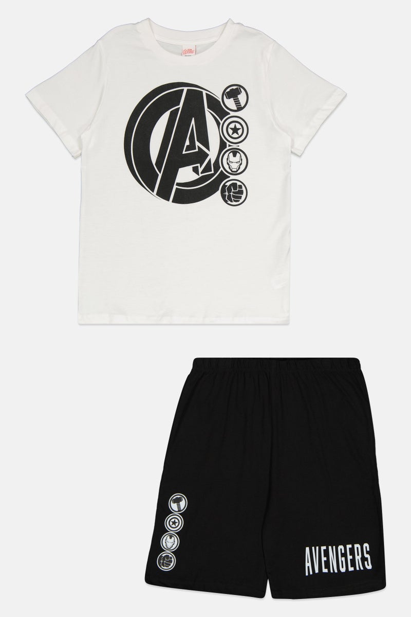 MARVEL Kids Boy 2 Pcs Avengers Top And Bottom Pajama Set, Multicolor - Image 1