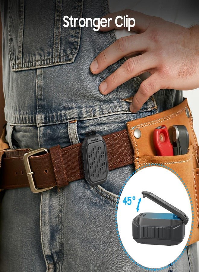 كوميزو مكبر صوت بلوتوث قابل للارتداء من كوميسو، مقاوم للماء بمعيار IPX7، مكبر صوت لاسلكي محمول بمشبك مع ميكروفون مدمج للاستماع إلى الموسيقى وإجراء المكالمات بدون استخدام اليدين، مكبر صوت صغير يعمل لمدة 10 ساعات للعمل والجولف والجري (غير مغناطيسي) - Image 5