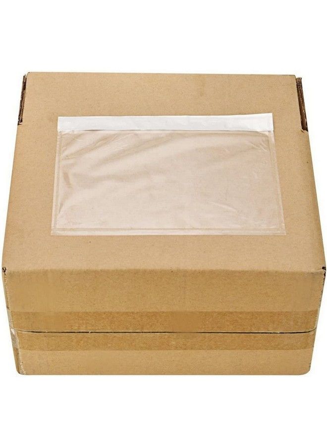 9527 Product 7.5" X 5.5" Clear Adhesive Top Loading Packing List Shipping Label Envelopes (100 Pack) - Image 3