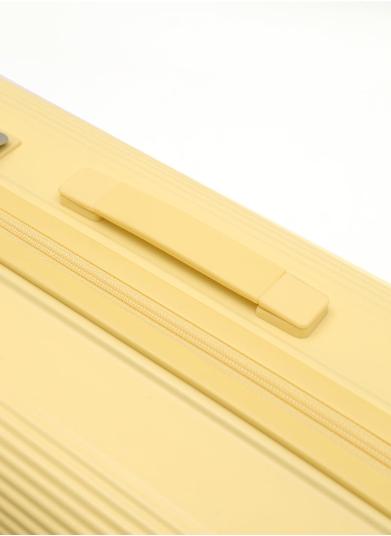 LIGHTGO - LIGHTGO 7624 yellow 20" carry-on cabin Suitcase luggage with TSA Lock travel case YKK zipper power bank pocket 100% PC light weight luggage - Image 1